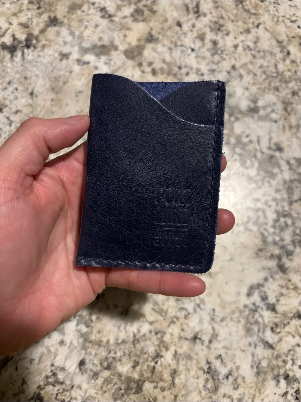 Portland Leather navy blue  Card Holder